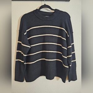Aerie Black and White Striped Sweater